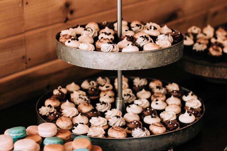 Mini cupcake dessert display