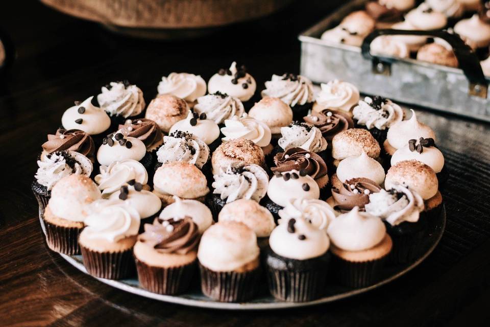 Mini cupcake dessert display