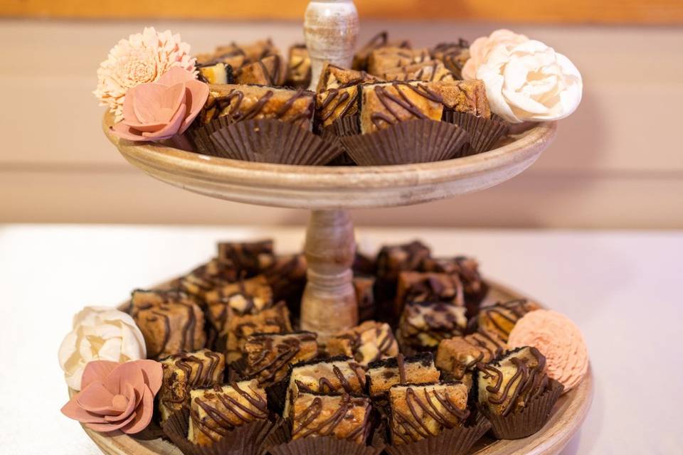 Rustic dessert display