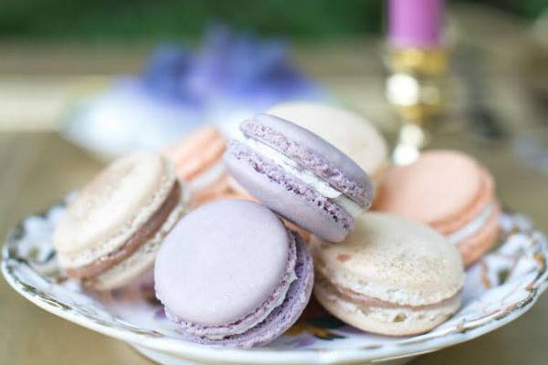 Pastel colored macarons