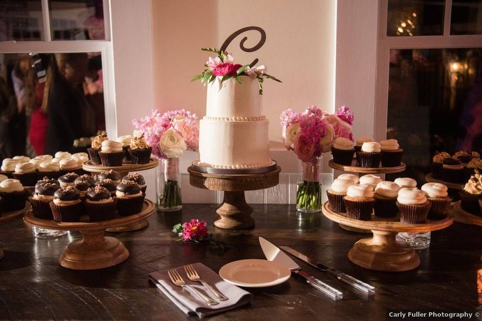 Simple elegant dessert display