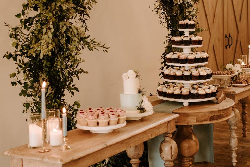 Elegant dessert display