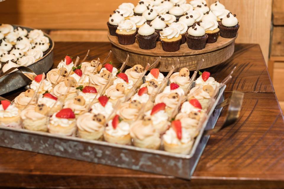 Rustic dessert display