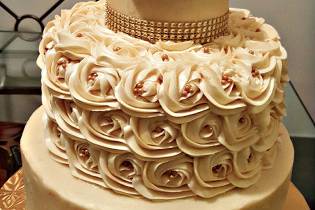 Wedding cake with three layers