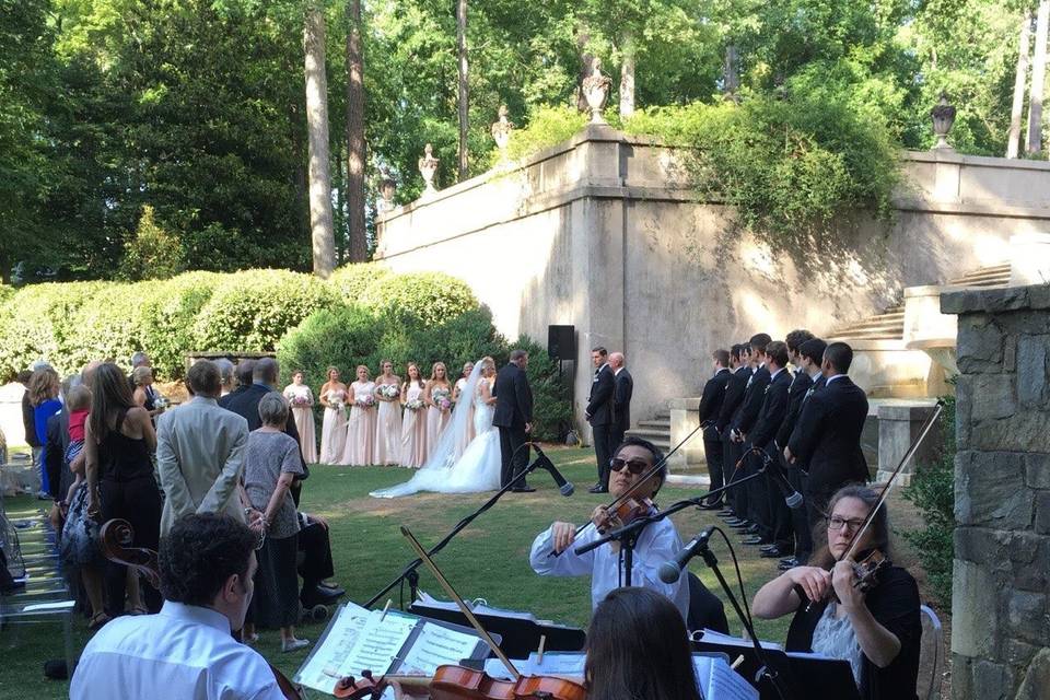 Spring wedding at the Swan House, Atlanta History Center