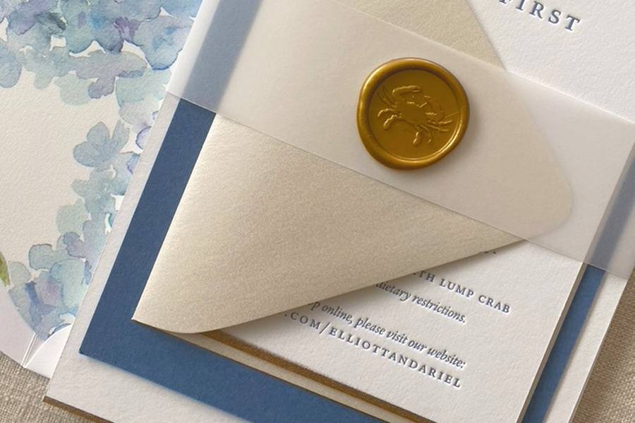 Hydrangea Wedding Invitation