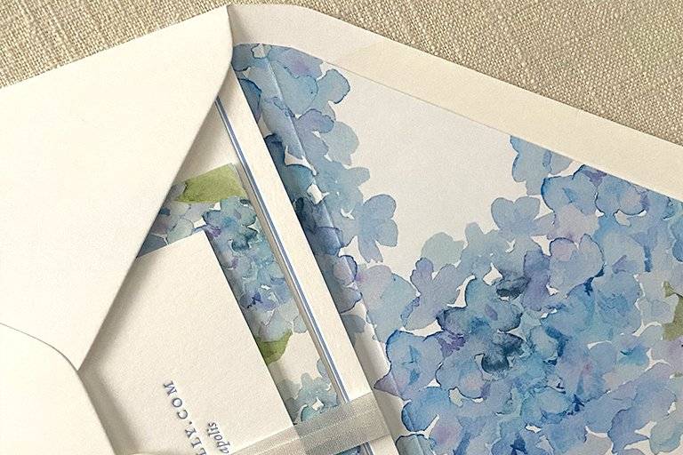 Hydrangea Wedding Invitation