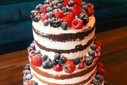 Berry-adorned cake
