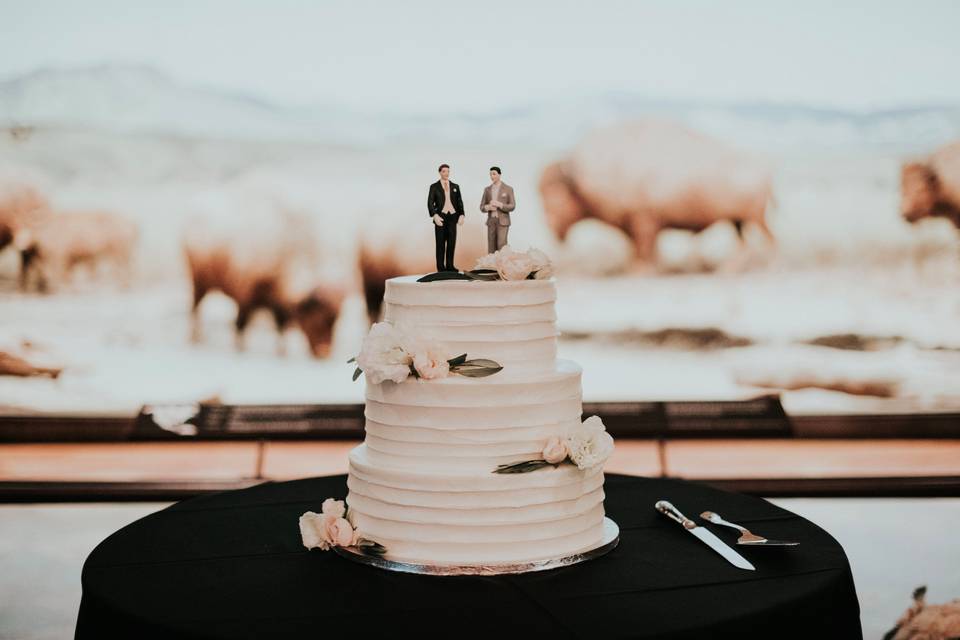 3-tier white cake