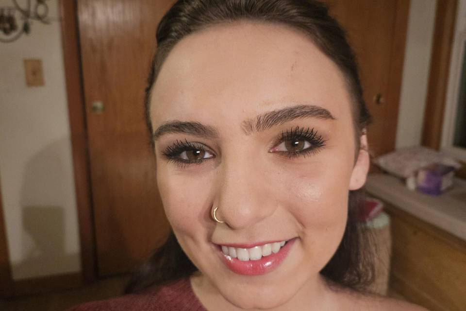 Glam makeup