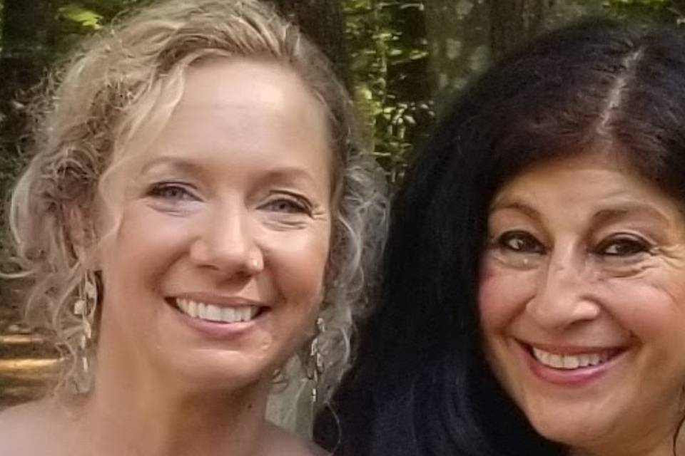 Bride and stylist