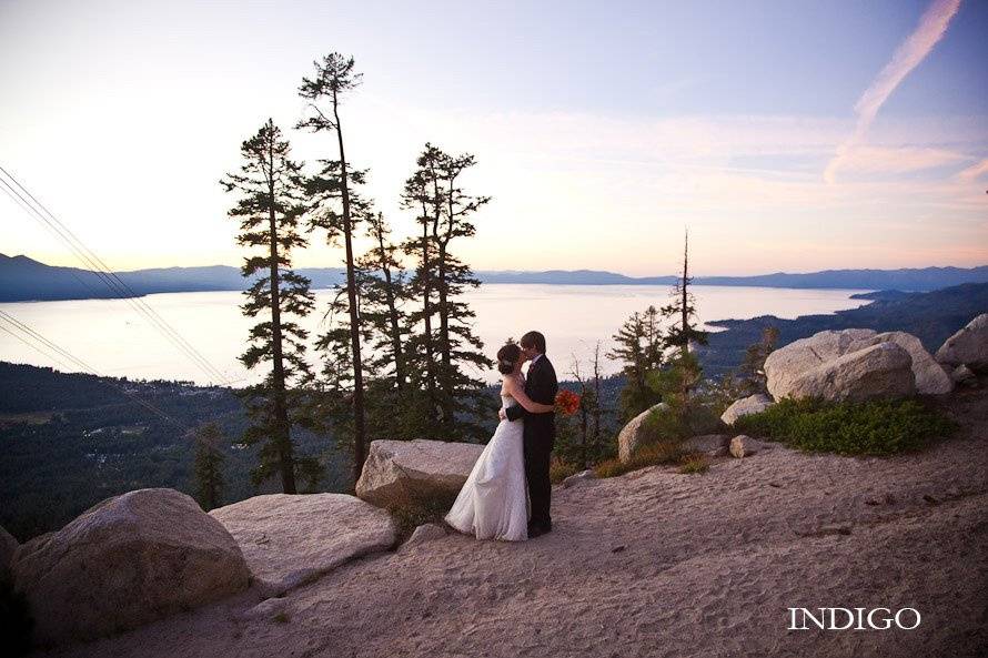 Sunset from Lakeview Lodge at the top of Heavenly's Aerial Tram.