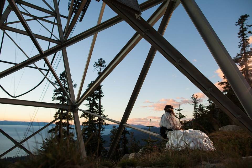 Sunset photos taken with the Aerial Tram tower.