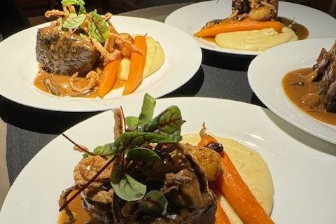 Plated vegan entree