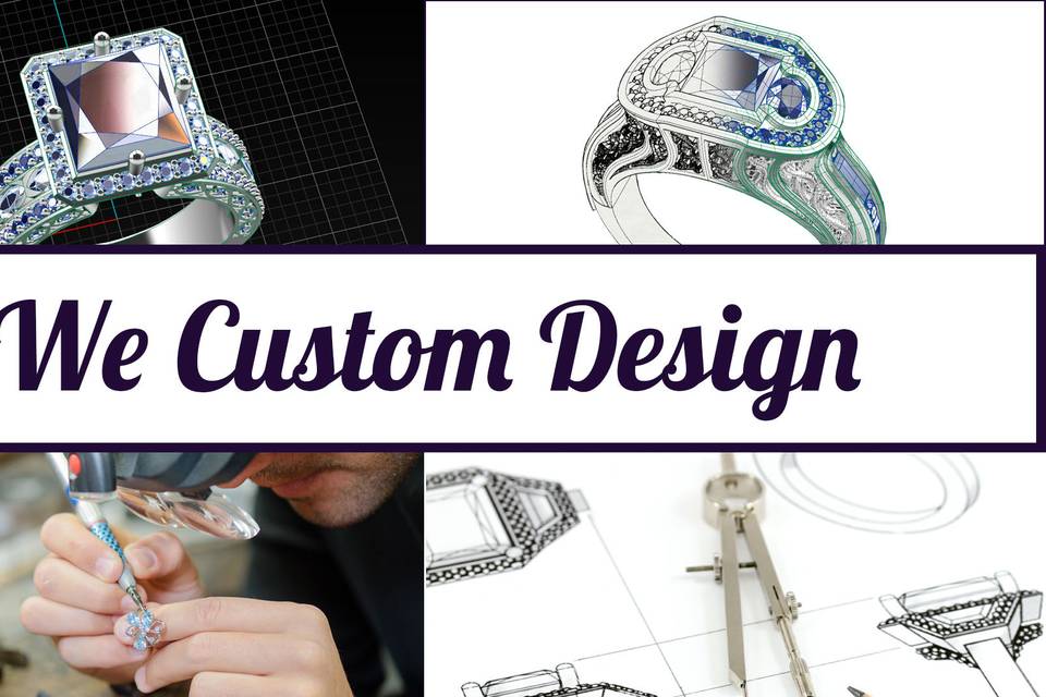 We can custom create your engagement ring or wedding ring.