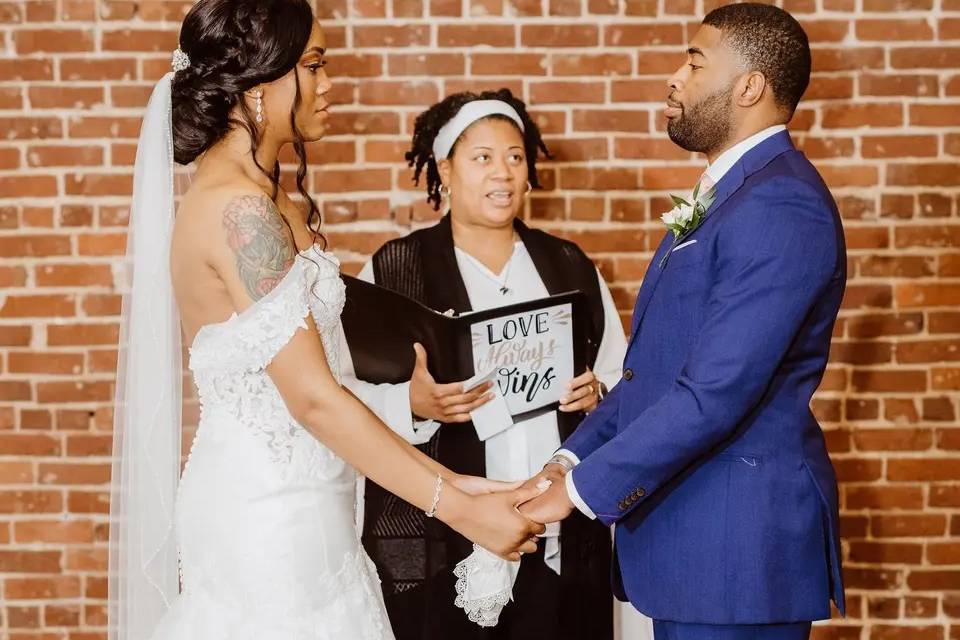 Officiant and Couple