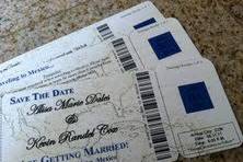 Map Boarding Pass Invitation or Save the Date