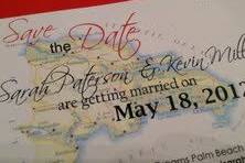 Dominican Republic Boarding Pass Invitation or Save the Date