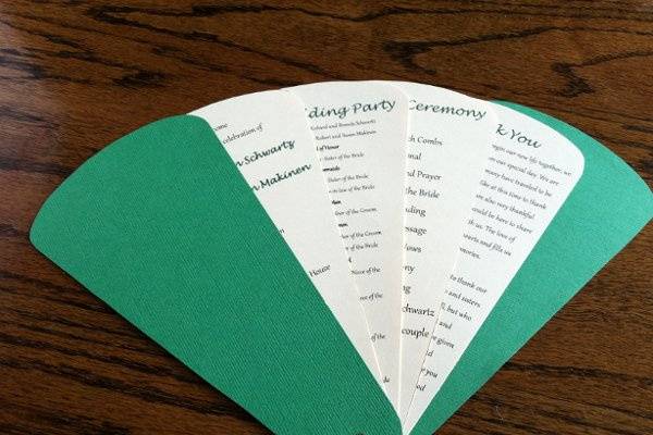 Petal fan program in solid green