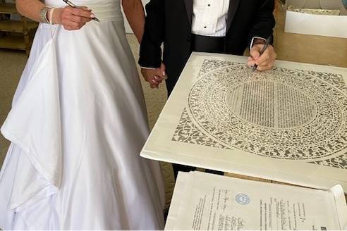 Ketubah Signing before Wedding