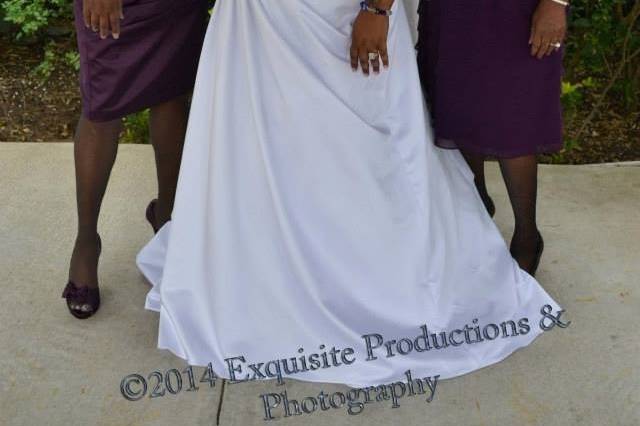 Bride and bridesmaids