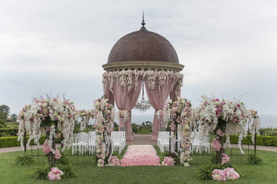 Wedding ceremony area