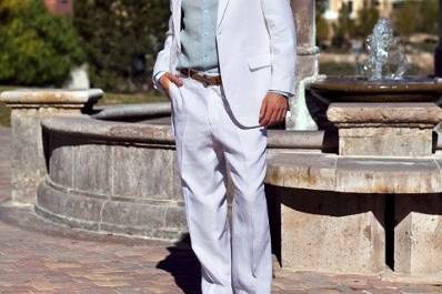 Linen Suit by Calvin Klein