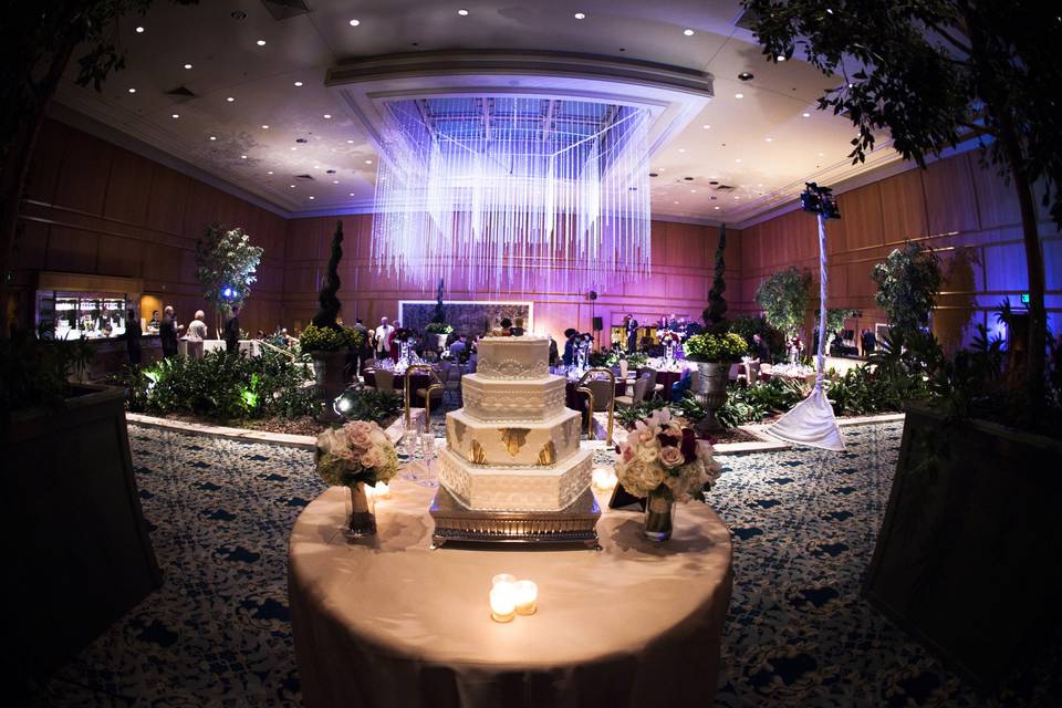 Wedding cake set-up