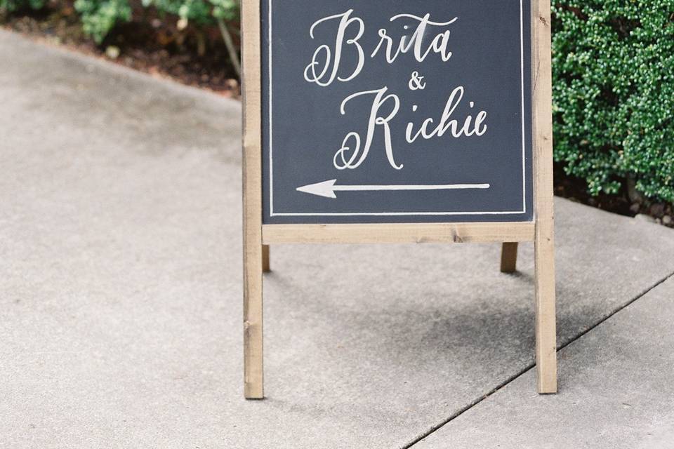 Wedding signage