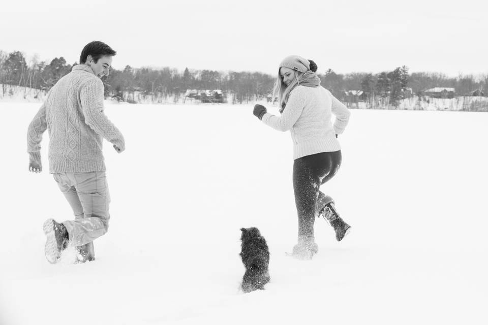 Snowy Engagement Session