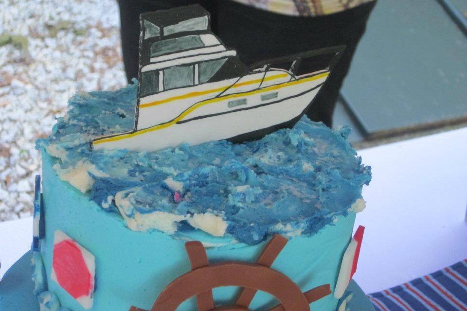 Grooms cake for outside New England wedding.