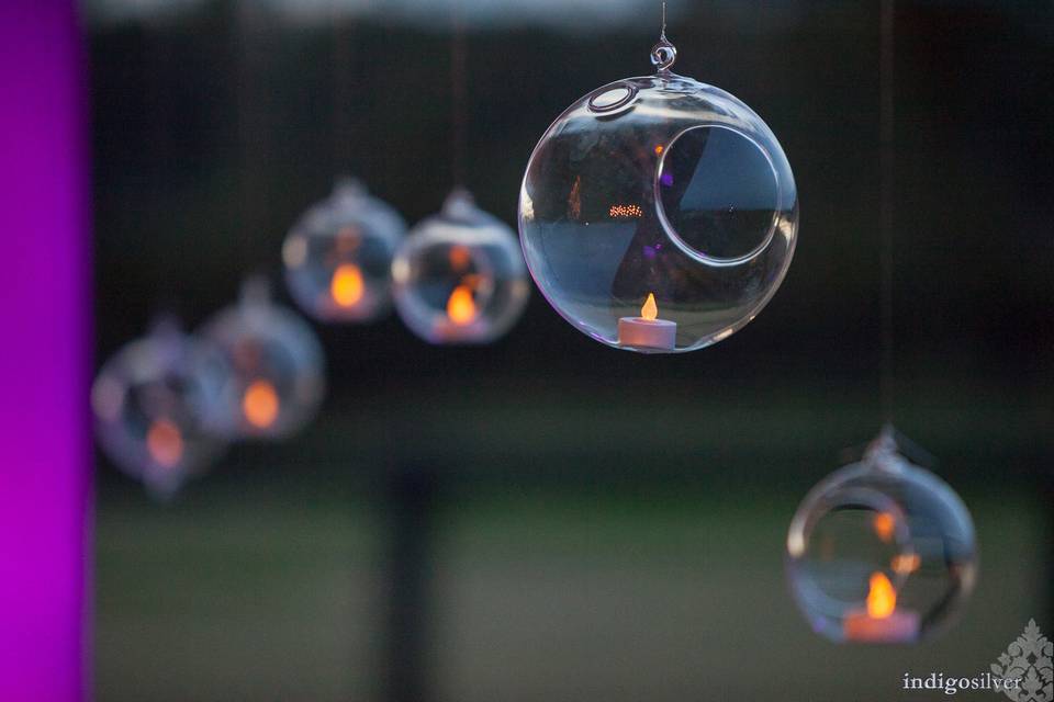 Candles in globes