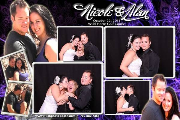 wedding, couple, purple background, happy couple, peacock feathers