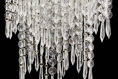 Hanging crystal chandelier