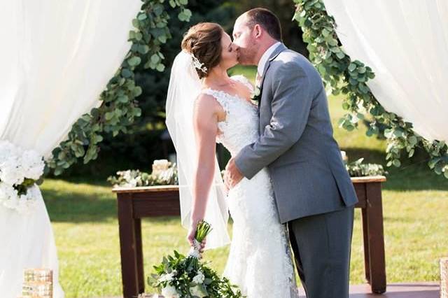 Natural arch with eucalyptus