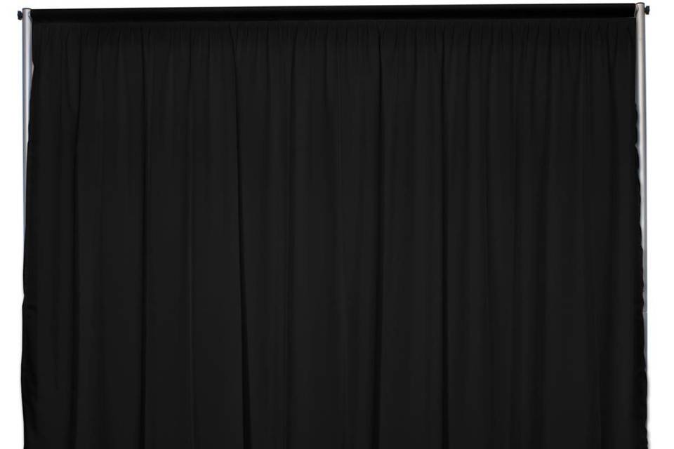 Black fabric backdrop