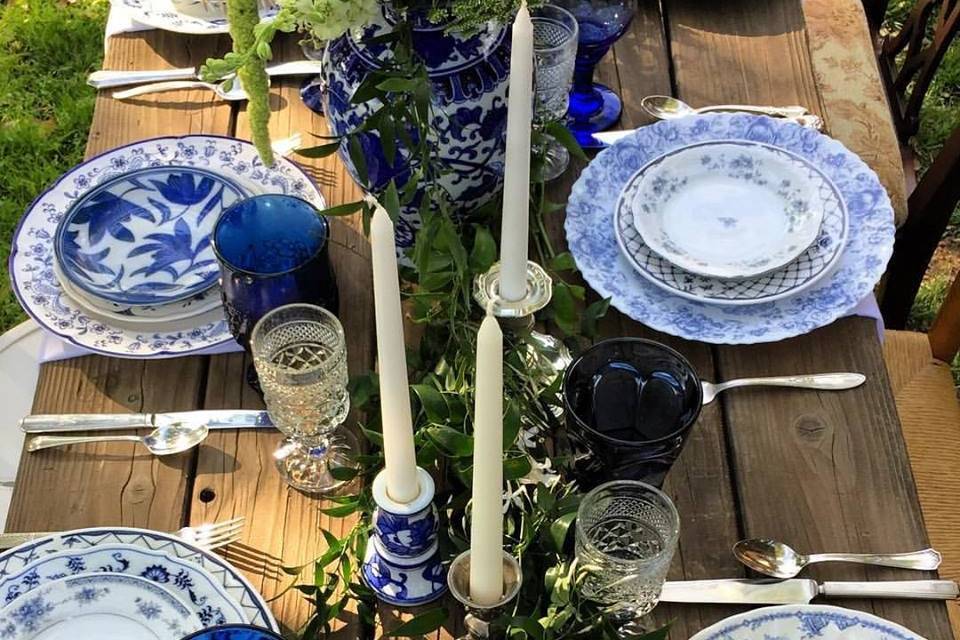 Blue and White Plates