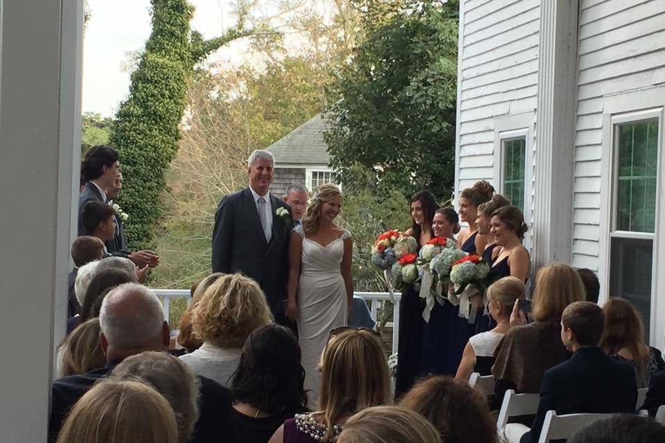 Ceremony on the Savannah deck for 60 guest