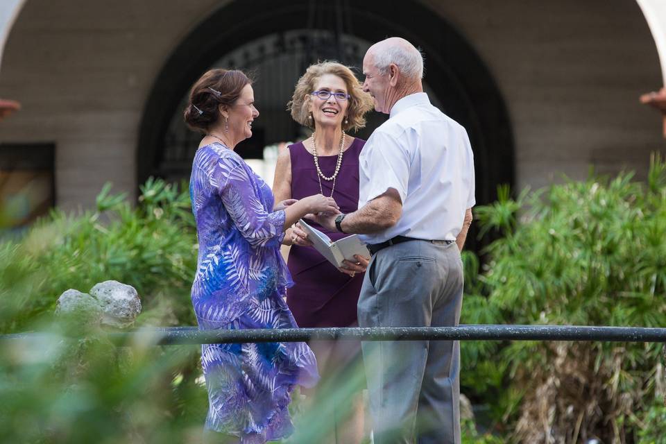 Older couple wedding