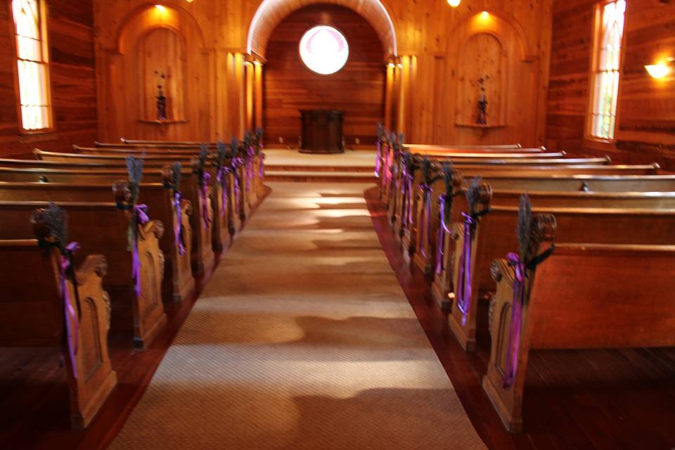 Church View-insideFall purple and silver wedding