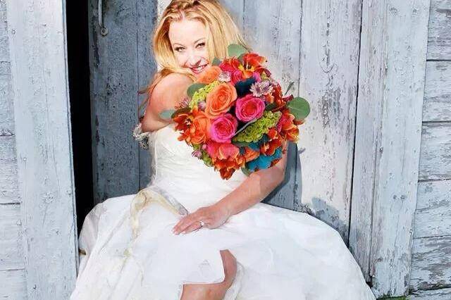 Bride with beautiful bouquet