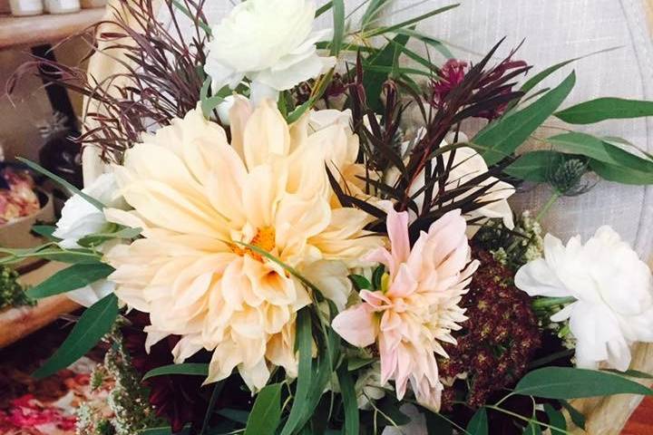 White and purple bouquet