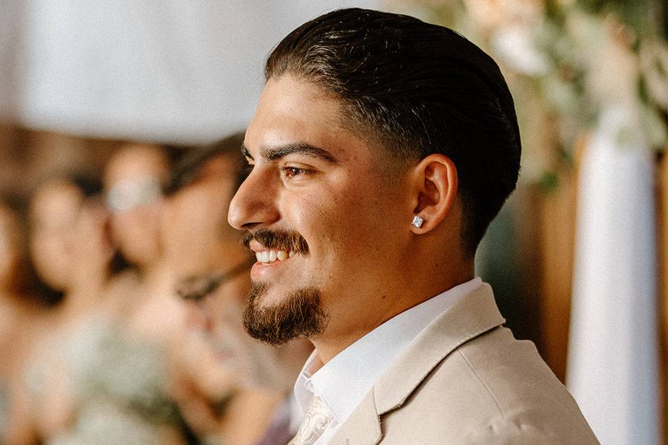 Happy groom