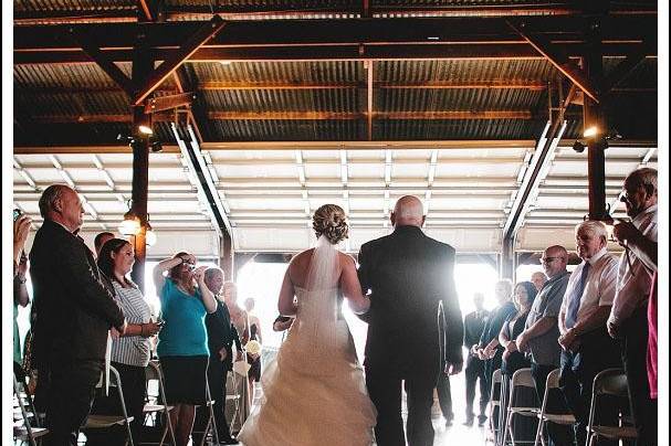 Party barn ceremony