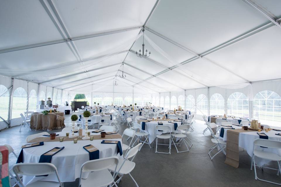 Garden tent reception