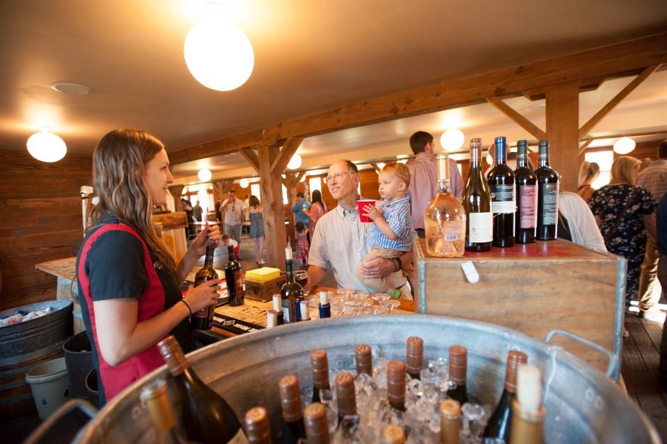 Bar, first floor of barn