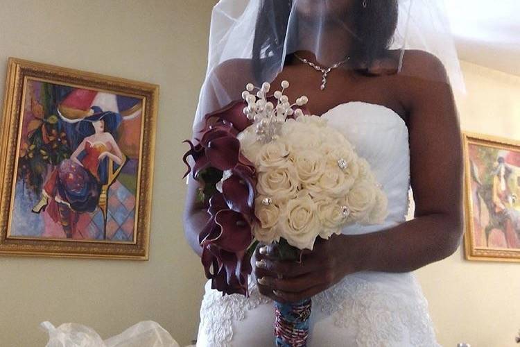 Bride with bouquet