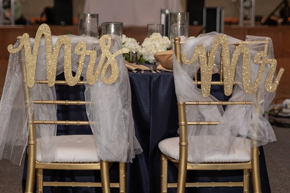 Bride & Groom chairs