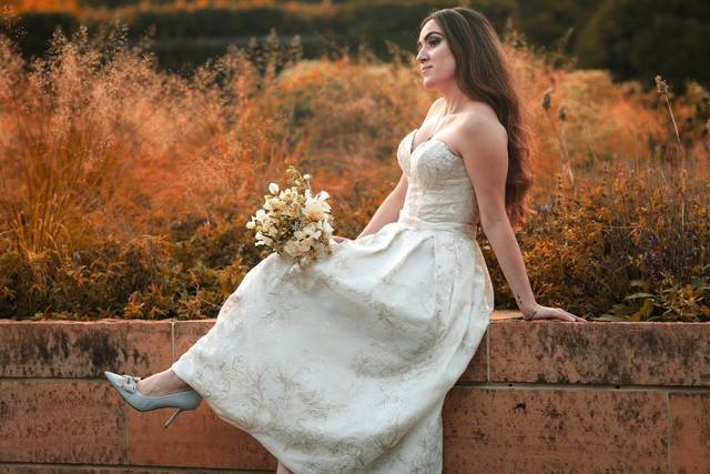 The bride pondering