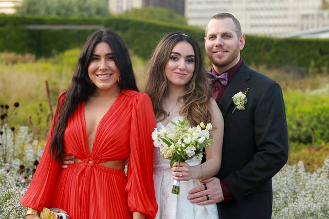 The couple and friend
